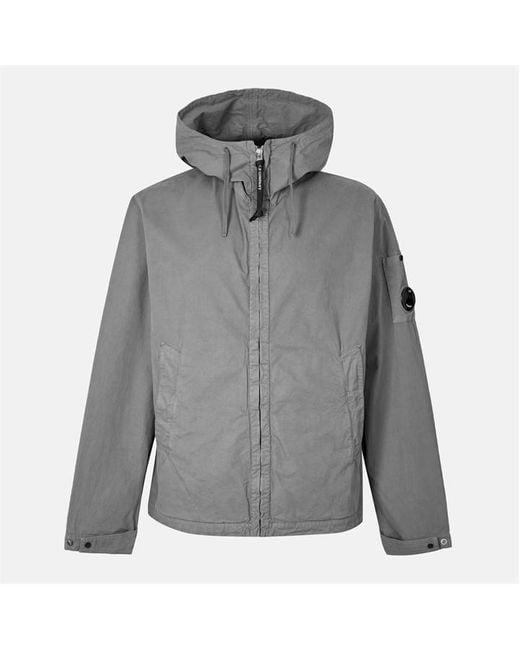 C P Company Gray Garment Dyed Jacket for men