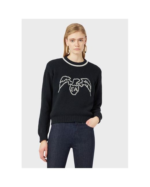 Emporio Armani Black Eagle Knitted Top