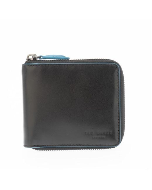 Ted Baker Black Ted Halfzip Wallet Sn99 for men
