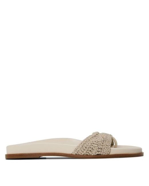 Magda Butrym Natural Crochet Strap Flat Sandals