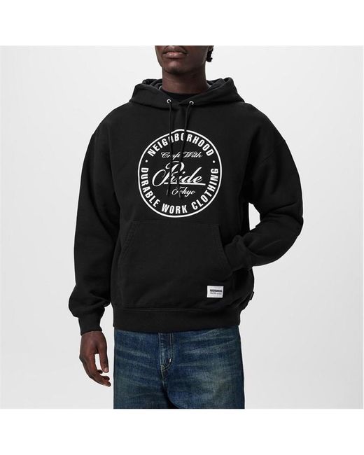 Neighborhood Black Neighbourhood Classic Pull Over Hoodie for men