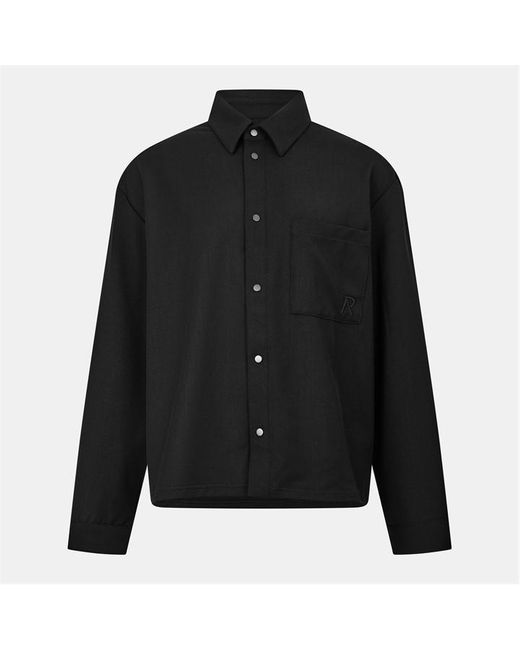 Represent Black Structured Overshirt for men