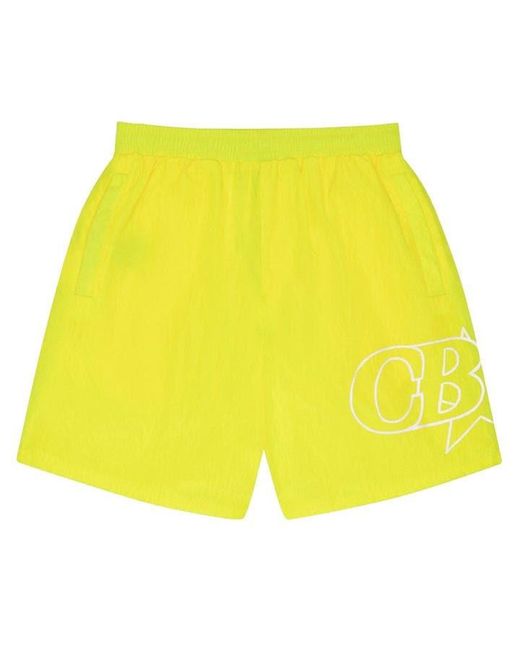 Cole Buxton Yellow Star Tech Shorts for men
