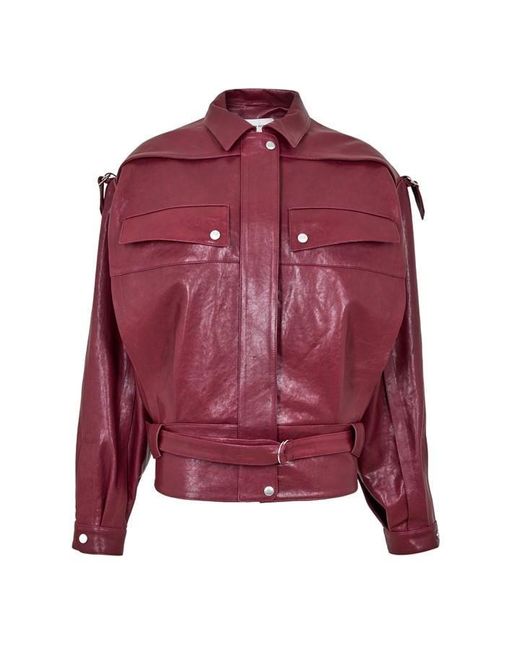 Magda Butrym Purple Leather 07 Jacket