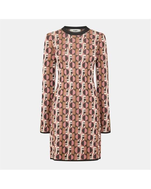 Fendi Pink Tailored Mini Dress
