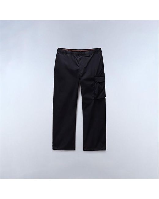 Napapijri Black Relaxed Fit Cargo Trousers for men