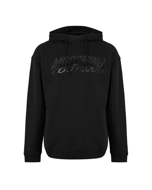 Moschino Black Knitted Hoodie for men