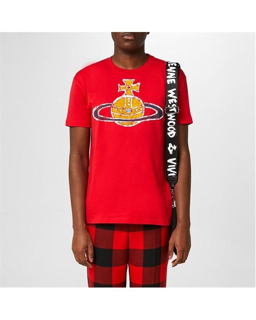Vivienne Westwood Red Time Machine T Shirt for men