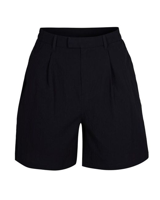 The Couture Club Black Woven Tracksuit Shorts for men