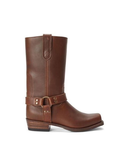 Ralph Lauren Brown Biker Boots