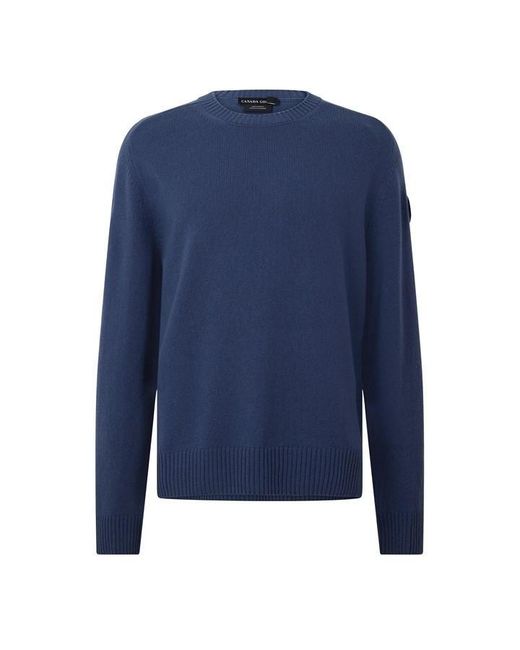 Canada Goose Blue Canada Mata Crw Knit Sn64 for men