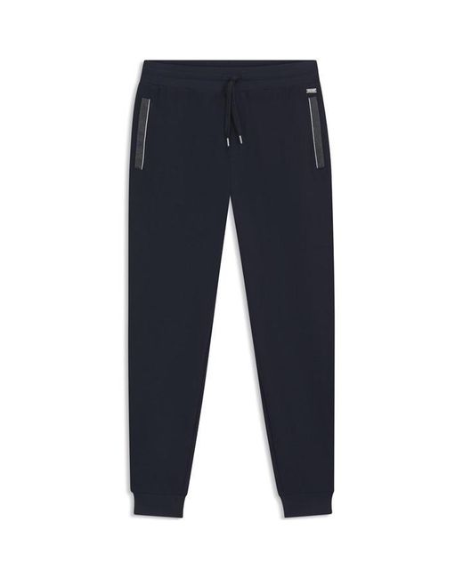 Boss Blue Logo Tapered Jogging Bottoms for men
