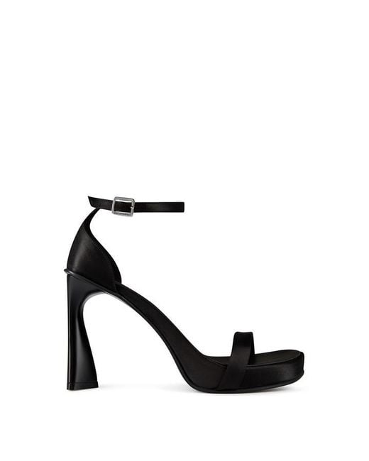 Stella McCartney Black Elsa Satin Heeled Sandals