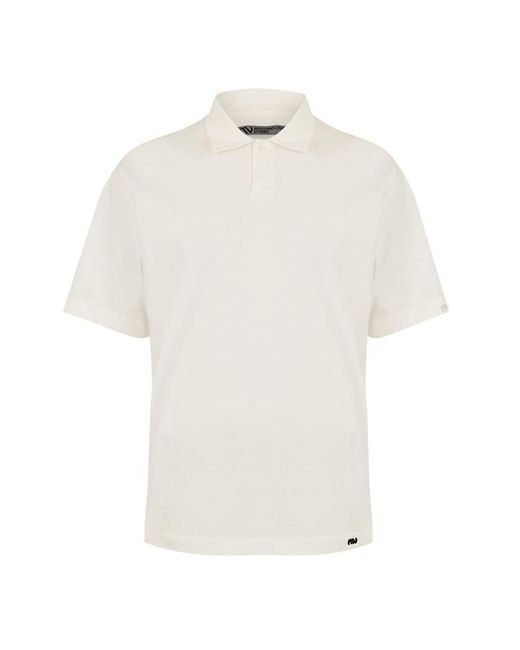 Massimo Osti Studio White Mercerised Short Sleeve Polo Shirt for men