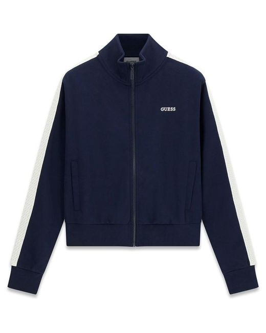 Guess Blue Phoebe Full Zip High Neck Tracksuit Top