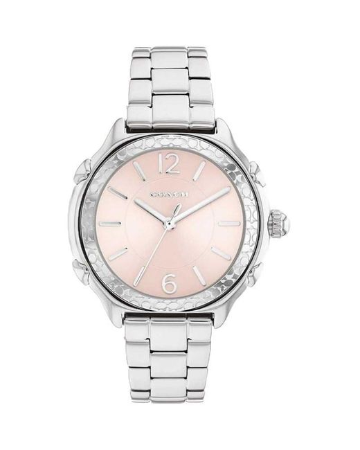 COACH Metallic Stainless Steel Fashion Analogue Quartz Watch