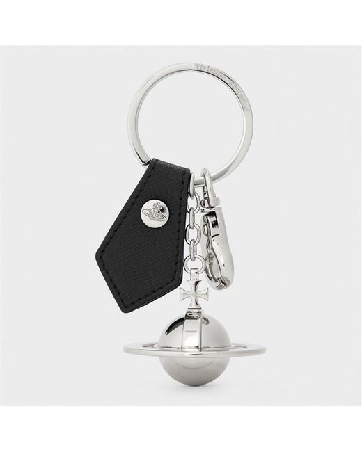 Vivienne Westwood White Orb Keyring for men