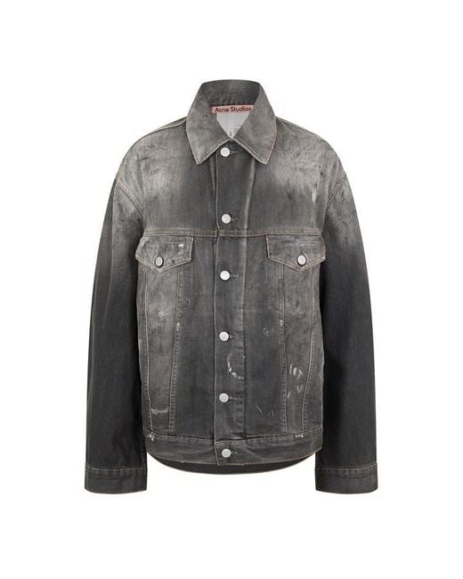 Acne Gray Oversized Denim Jacket