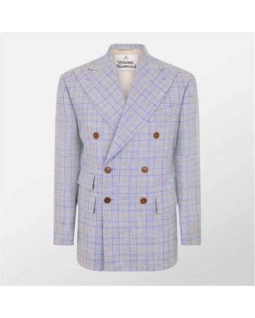 Vivienne Westwood Gray Viv Double Breasted Tailored Fit Blazer for men