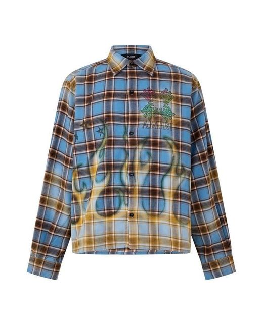 Amiri Blue Ma Quad Flanne Sn63 for men