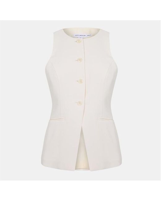 GOOD AMERICAN White Sculpt Vest Top