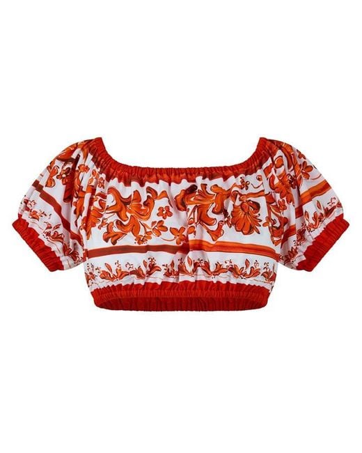 Dolce & Gabbana Red Dg Off The Shd Top Ld63