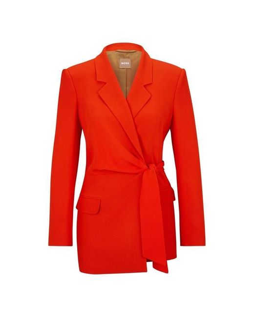 Boss Jawana Tailored Wrap Viscose Long Sleeve Blazer