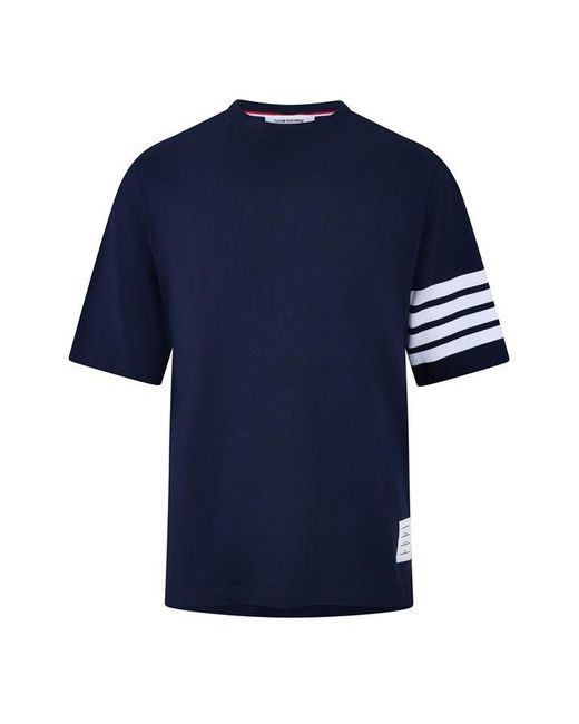 Thom Browne Blue Tb Jsy 4Bar Tee Sn63 for men