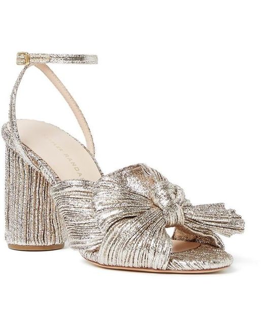 Loeffler Randall Metallic Camellia Heeled Sandals