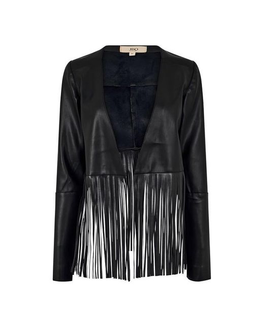 JBQ Black Orion Metal Zip Tailored Leather Jacket