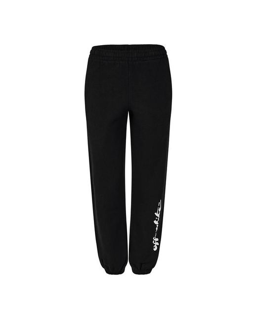 Off-White c/o Virgil Abloh Black Painter Logo Cotton Mid Rise Joggers