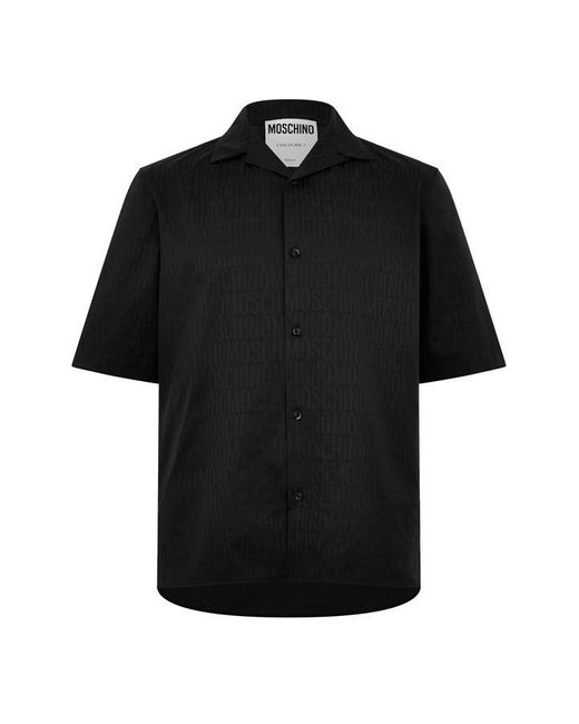Moschino Black Print Shirt Sn44 for men