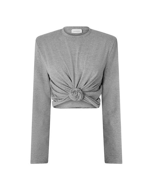 Magda Butrym Gray Blouse 14 Long Sleeve