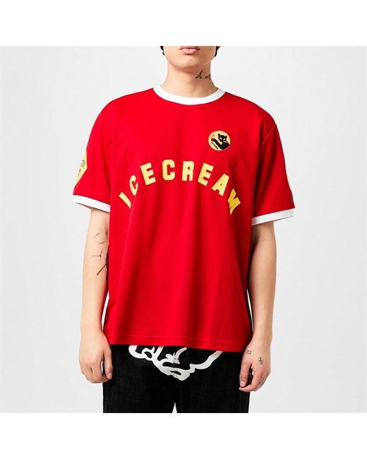 ICECREAM Red Ic Football Jersey Sn42 for men