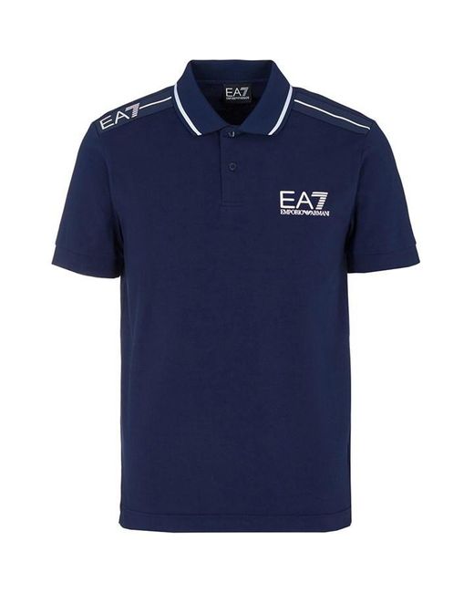 EA7 Blue Tennis Pro Polo Shirt for men