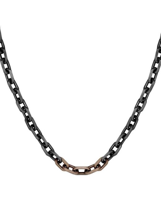 Boss Brown Kane And Copper Ip Necklace for men
