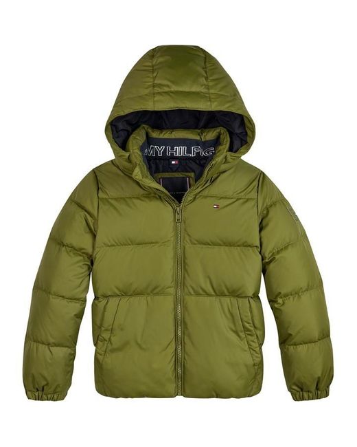 Tommy Hilfiger Green Quilted Down Puffer Jacket for men