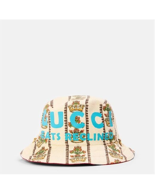 Gucci Blue Sun Protection Bucket Hat