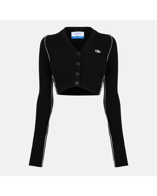 Off-White c/o Virgil Abloh Black Diagonal Stripe Knitted Top