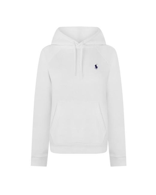 Polo Ralph Lauren White Pony Fleece Hoodie