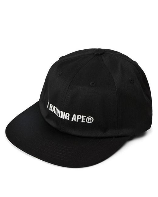 A Bathing Ape Black Baseball Cap for men