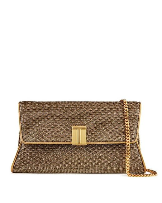 Tom Ford Brown Tf Textured Clutch Ld41