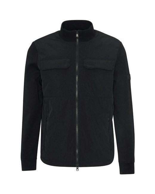 Barbour Black Ethan Quilted Sweater Jacket for men