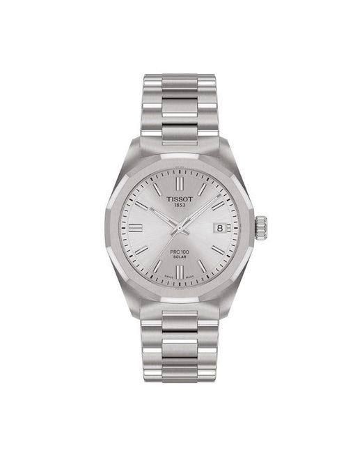 Tissot Metallic Prc100 Solar Stainless Steel 100M Water Resistant Auto Analogue Watch