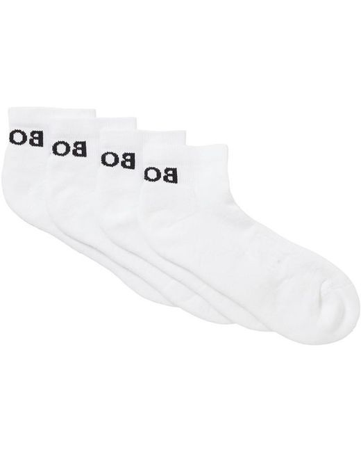 Boss White 2 Pack Sport Ankle Socks for men