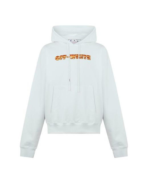Off-White c/o Virgil Abloh Blue Logo Design Hoodie for men