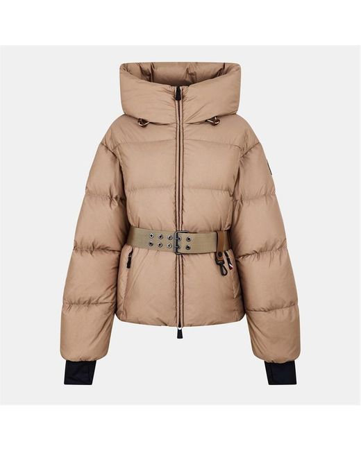 Moncler Natural Nisene Quilted Water Resistant Short Puffer Jacket