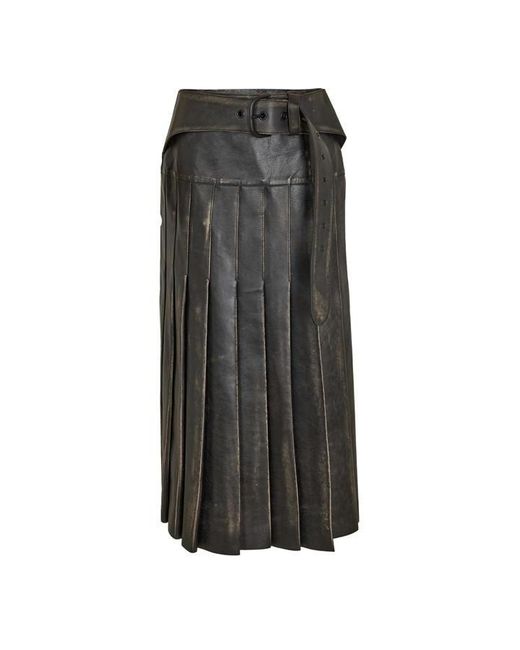 Off-White c/o Virgil Abloh Black Leather Shorts