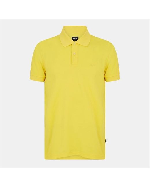 Boss Yellow Firenze Short-Sleeve Polo Shirt With Logo Detail for men