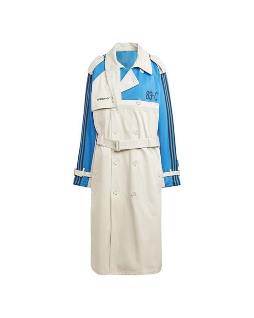 adidas Originals Trench Coat in Blue for Men | Lyst UK